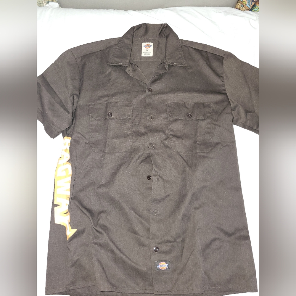 Dickies Dark Brown Work Shirt with Logo*